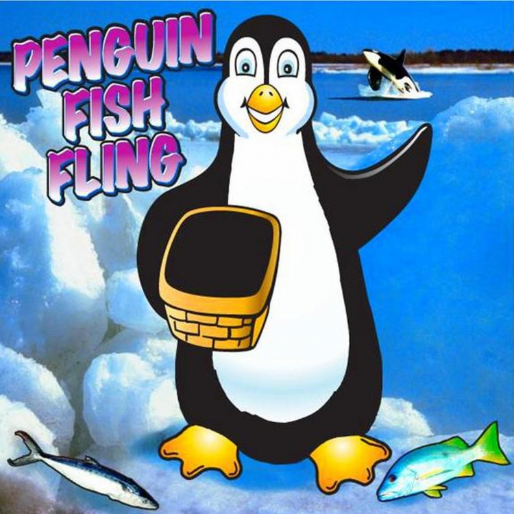 Penguin Fish Fling Frame Game